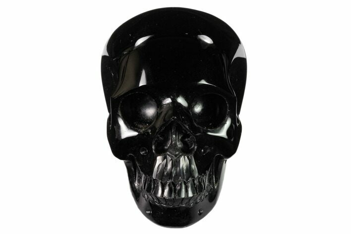 Realistic, Polished Black Obsidian Skull #151042